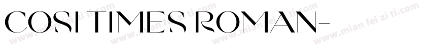 Cosi Times Roman字体转换